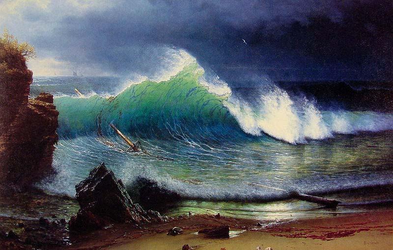 Albert Bierdstadt The Shore of the Turquoise Sea oil painting picture